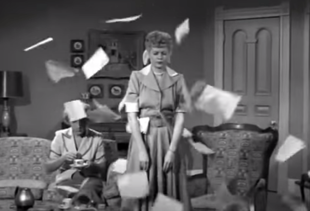 To hold herself accountable, Lucy undergoes the trusty paper cut punishment.