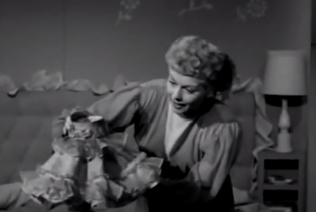 Lucy is so bored with her life she resorts to making her own clothes out of hideous household items.