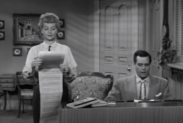 Most women have to work twice as hard as men. Lucy's got Ricky, so she has to work 10x as hard.