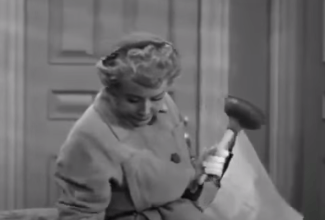 What Ethel doesn’t tell Fred is this plunger has a vibrating feature.