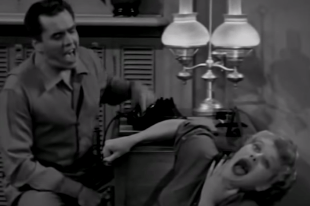 Why choke yourself, Lucy? You have a dance partner to do that. 