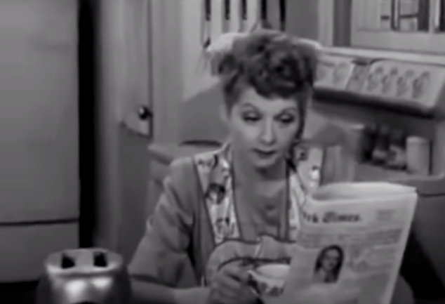 Lucy is a highly educated woman with a strong handle on world affairs... as long as Ricky's not looking.