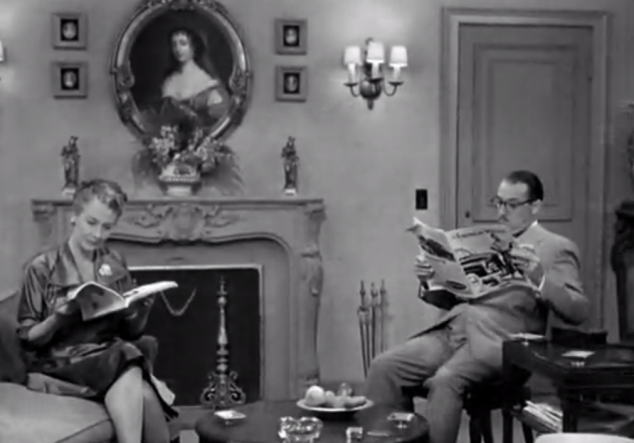 Yeah, they look super put out by their guests being late. What a horrible night of luxurious reading and light chit-chat.