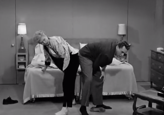 I Love Lucy S02 E04 Lucy and Ricky butt to butt