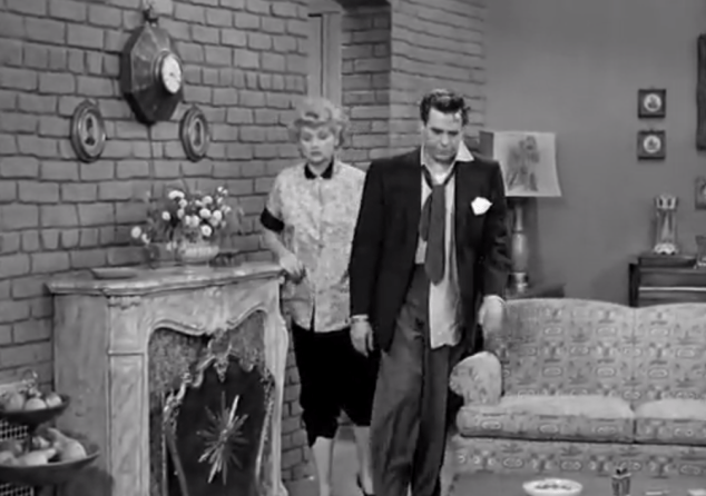 I Love Lucy S02 E04 Lucy and Ricky disheveled