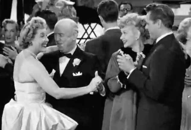 I Love Lucy S02 E11 Lucy and Ricky Dance with Fred and Ethel ball gowns