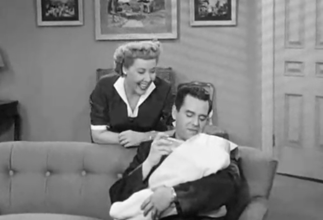 I Love Lucy S2 E19 - Ricky and Ethel with baby