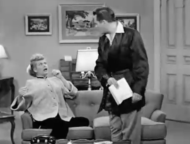I Love Lucy S2 E20 Lucy scared of book